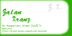 zalan kranz business card